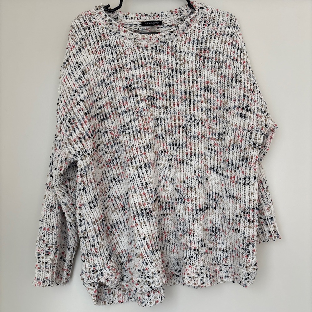 Cable & Gauge Speckled Knit Sweater